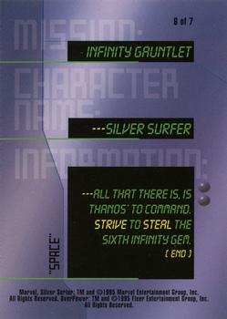 1995 Fleer Marvel Overpower - Mission Infinity Gauntlet #6 Silver Surfer - 