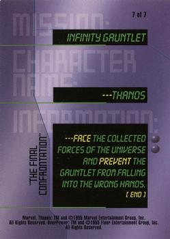1995 Fleer Marvel Overpower - Mission Infinity Gauntlet #7 Thanos - 