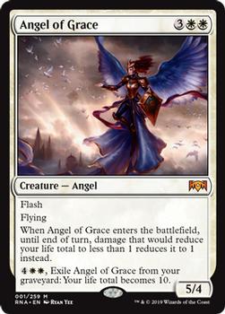 2019 Magic the Gathering Ravnica Allegiance #001 Angel of Grace Front