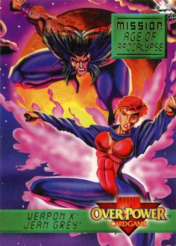 1995 Fleer Marvel Overpower - Mission Age Of Apocalypse #2 Weapon X / Jean Grey - 