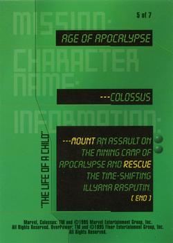 1995 Fleer Marvel Overpower - Mission Age Of Apocalypse #5 Colossus - 
