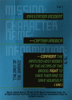 1995 Fleer Marvel Overpower - Mission Infestation Incident #3 Captain America - 