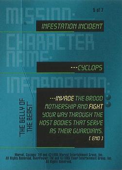 1995 Fleer Marvel Overpower - Mission Infestation Incident #5 Cyclops - 