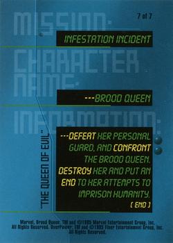 1995 Fleer Marvel Overpower - Mission Infestation Incident #7 Brood Queen - 