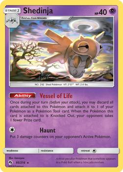 2018 Pokemon Sun & Moon Lost Thunder #95/214 Shedinja Front