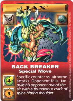 1992 Mortal Kombat Kard Game #NNO Jax - Back Breaker Front