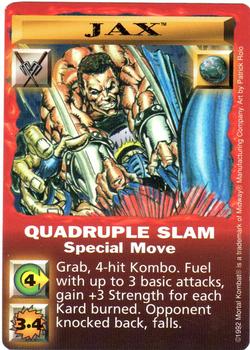 1992 Mortal Kombat Kard Game #NNO Jax - Quadruple Slam Front