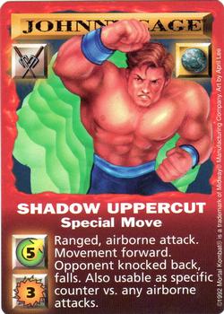 1992 Mortal Kombat Kard Game #NNO Johnny Cage - Shadow Uppercut Front