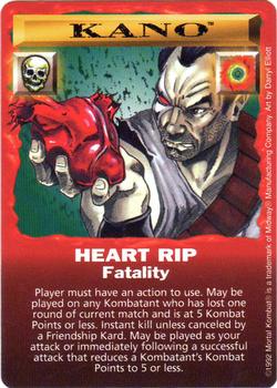 1992 Mortal Kombat Kard Game #NNO Kano - Heart Rip Front