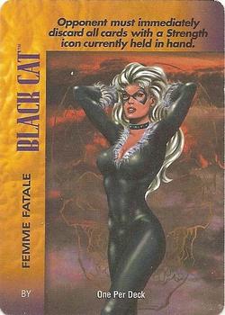 1995 Fleer Marvel Overpower PowerSurge #NNO Black Cat - Femme Fatale Front