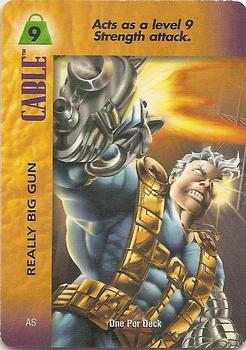 1995 Fleer Marvel Overpower PowerSurge #NNO Cable - Really Big Gun Front