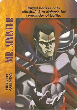 1995 Fleer Marvel Overpower PowerSurge #NNO Mr. Sinister - Hidden Agenda Front