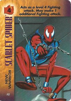1995 Fleer Marvel Overpower PowerSurge #NNO Scarlet Spider - New Warrior Front