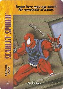 1995 Fleer Marvel Overpower PowerSurge #NNO Scarlet Spider - Spider Web Front