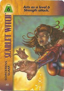 1995 Fleer Marvel Overpower PowerSurge #NNO Scarlet Witch - Sorceress Slam VAR Front