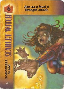 1995 Fleer Marvel Overpower PowerSurge #NNO Scarlet Witch - Sorceress Slam VAR Front