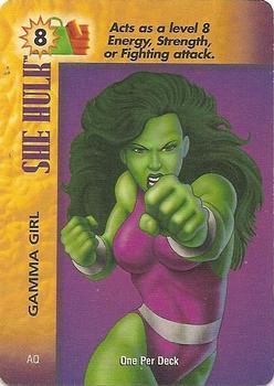1995 Fleer Marvel Overpower PowerSurge #NNO She Hulk - Gamma Girl Front