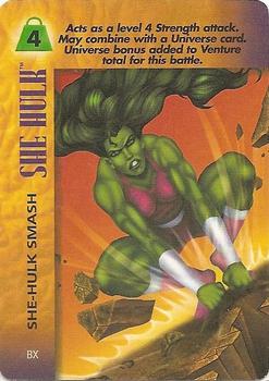 1995 Fleer Marvel Overpower PowerSurge #NNO She Hulk - She-Hulk Smash Front