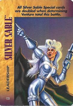 1995 Fleer Marvel Overpower PowerSurge #NNO Silver Sable - Leadership Front