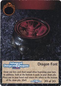 1995 TSR Spellfire Master the Magic Artifacts - Chase #20 Dragon Font Front