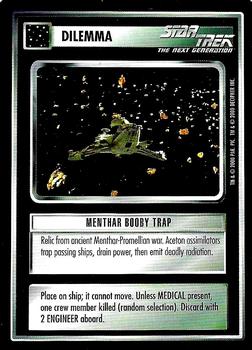 2000 Decipher Star Trek Trouble with Tribbles - Starter Deck Reprints #NNO Menthar Booby Trap Front