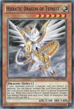 2013 Yu-Gi-Oh! Saga of Blue-Eyes White Dragon English #SDBE-EN010 Hieratic Dragon of Tefnuit Front
