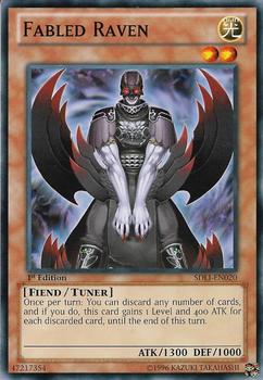 2014 Yu-Gi-Oh! Realm of Light English 1st Edition #SDLI-EN020 Fabled Raven Front