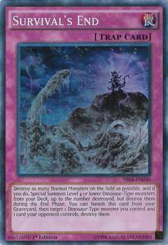 2017 Yu-Gi-Oh! Dinosmasher's Fury English 1st Edition #SR04-EN030 Survival's End Front