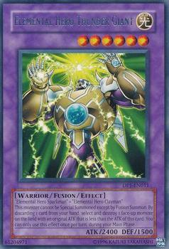 2006 Yu-Gi-Oh! Jaden Yuki #DP1-EN011 Elemental HERO Thunder Giant Front