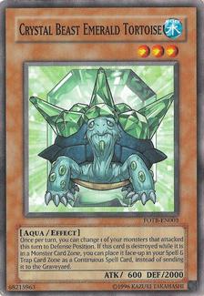 2007 Yu-Gi-Oh! Force of the Breaker #FOTB-EN003 Crystal Beast Emerald Tortoise Front