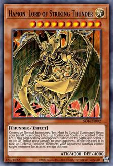 2006 Yu-Gi-Oh! Shadow of Infinity #SOI-EN002 Hamon, Lord of Striking Thunder Front