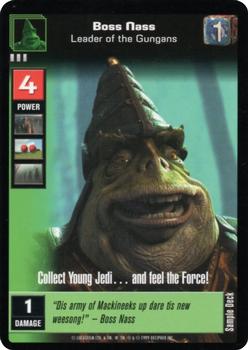 1999 Decipher Young Jedi: Sample Deck #NNO Boss Nass, Leader of the Gungans Front