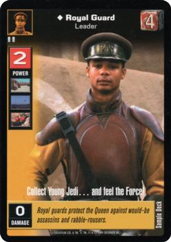 1999 Decipher Young Jedi: Sample Deck #NNO Royal Guard, Leader Front