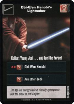 1999 Decipher Young Jedi: Sample Deck #NNO Obi-Wan Kenobi's Lightsaber Front