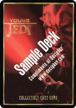 1999 Decipher Young Jedi: Sample Deck #NNO STAP Back