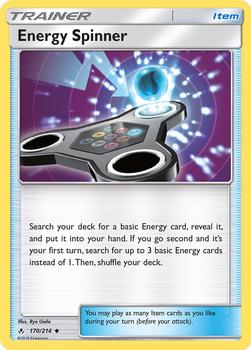 2019 Pokemon Sun & Moon Unbroken Bonds #170/214 Energy Spinner Front