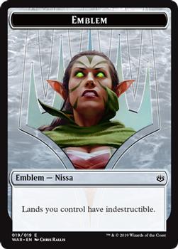 2019 Magic the Gathering War of the Spark - Tokens #019/019 Emblem – Nissa Front