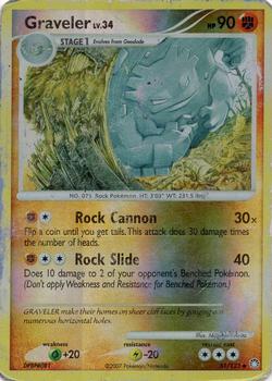 2007 Pokemon Diamond & Pearl Mysterious Treasures - Reverse-Holos #51/123 Graveler Front