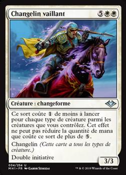 2019 Magic the Gathering Modern Horizons French #34 Changelin vaillant Front