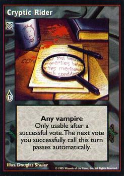1995 Wizards of the Coast Vampire the Eternal Struggle #NNO Cryptic Rider Front