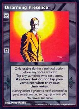 1995 Wizards of the Coast Vampire the Eternal Struggle #NNO Disarming Presence Front