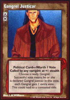 1995 Wizards of the Coast Vampire the Eternal Struggle #NNO Gangrel Justicar Front