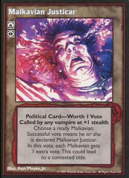 1995 Wizards of the Coast Vampire the Eternal Struggle #NNO Malkavian Justicar Front