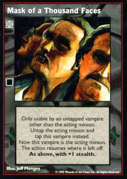 1995 Wizards of the Coast Vampire the Eternal Struggle #NNO Mask of a Thousand Faces Front