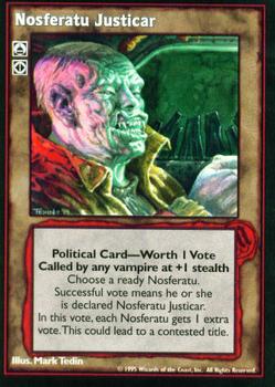 1995 Wizards of the Coast Vampire the Eternal Struggle #NNO Nosferatu Justicar Front