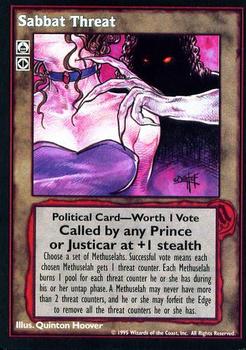 1995 Wizards of the Coast Vampire the Eternal Struggle #NNO Sabbat Threat Front