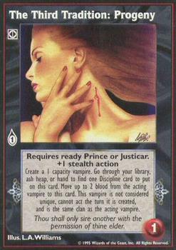 1995 Wizards of the Coast Vampire the Eternal Struggle #NNO The Third Tradition: Progeny Front