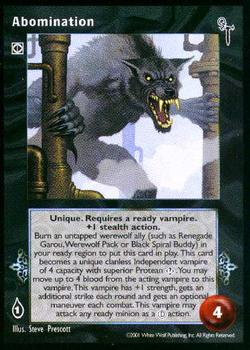 2001 White Wolf Vampire the Eternal Struggle Final Nights #NNO Abomination Front