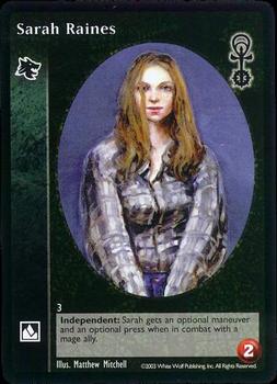 2003 White Wolf Vampire the Eternal Struggle Anarchs #NNO Sarah Raines Front