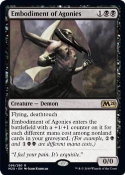2019 Magic the Gathering Core Set 2020 #98 Embodiment of Agonies Front